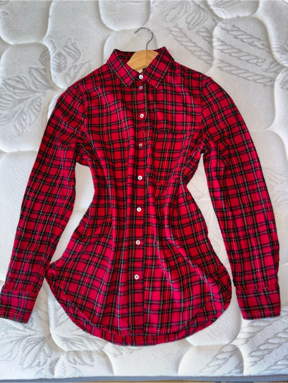 H&M Red Plaid Button-Down Shirt